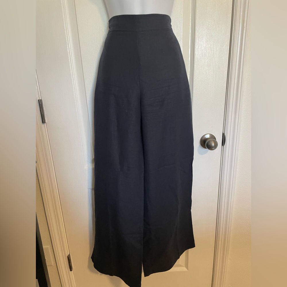 Nine West linen blend navy blue pants